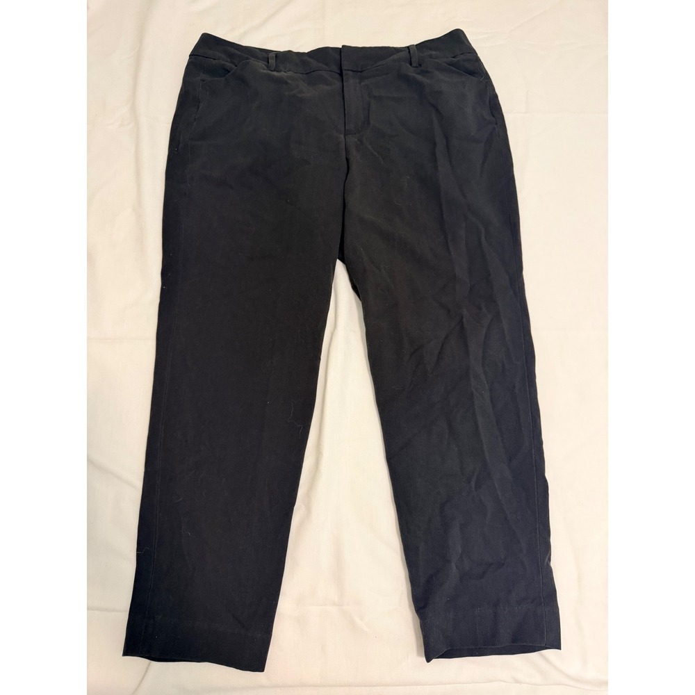 Nine West Jeans Womens Black Straight Leg Dress Pants Size 16W/33